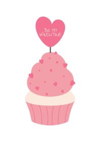 دانلود وکتور تصویر کیک زیبا برای روز ولنتاین