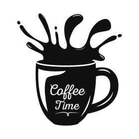 دانلود وکتور حروف نوشیدنی قهوه در فنجان