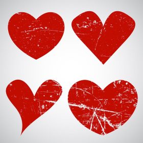 دانلود وکتور قلب های گرانج ایده آل برای روز ولنتاین