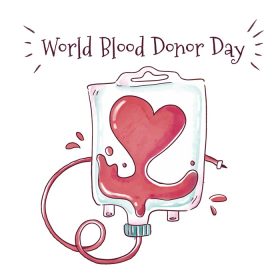 دانلود وکتور کیسه خون آبرنگ برای استفاده در روز جهانی خون