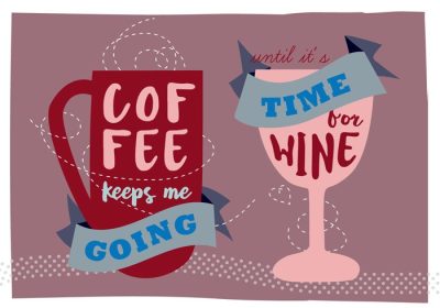 دانلود وکتور رایگان تصویر زمینه قهوه و شراب برای برچسب پوستر کارت تبریک وب سند و سایر سطوح تزئینی