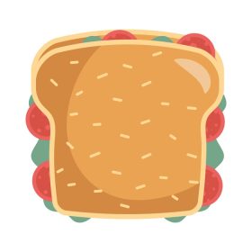 دانلود وکتور نماد فست فود ساندویچ خوشمزه
