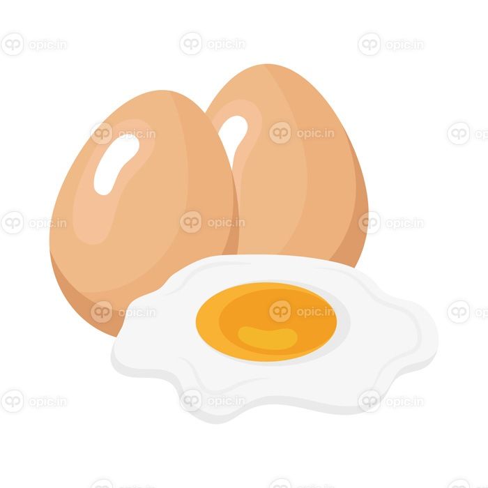 دانلود وکتور غذای تخم مرغ تازه