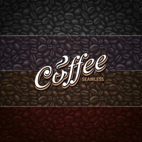 دانلود وکتور قهوه وکتور الگوهای بدون درز با تغییرات تن لوگو