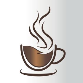 دانلود وکتور یک فنجان قهوه یا کافه چای با تصویر وکتور آب پاشیده شده