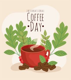 دانلود وکتور طرح روز قهوه