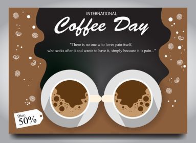 دانلود وکتور پوستر برای روز قهوه خوب برای طراحی تبلیغاتی پوستر شما