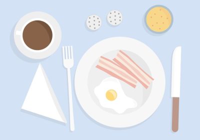 دانلود وکتور صبحانه یک تصویر وکتور رایگان از محبوب ترین غذاها و نوشیدنی های صبحانه ارائه می شود