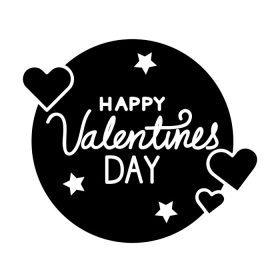 دانلود وکتور حروف تبریک روز ولنتاین با تزیین قلب