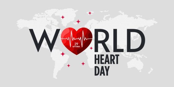 دانلود وکتور روز جهانی قلب با قلب قرمز و وکتور طرح علامت جهان