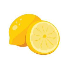 دانلود وکتور لیمو تازه برش خورده تصویر میوه های استوایی