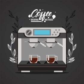دانلود وکتور روش دم کردن قهوه اسپرسوساز