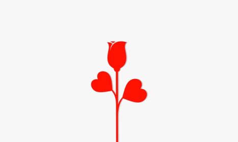 دانلود وکتور گل رز طرح قلب تصویر برداری جدا شده در