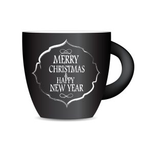 دانلود وکتور زیبایی انتزاعی فنجان قهوه کریسمس و سال نو