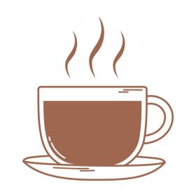 دانلود وکتور نوشیدنی داغ قهوه روی نماد ظرف به خط قهوه ای