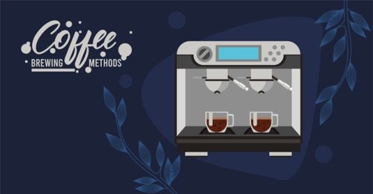 دانلود وکتور روش دم کردن قهوه اسپرسوساز