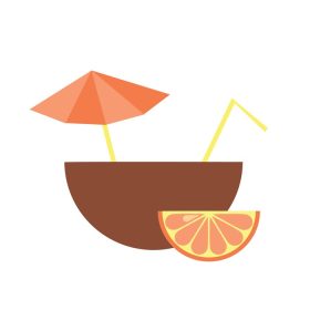 دانلود وکتور پرتقال مفهوم آب میوه کوکتل تابستانی