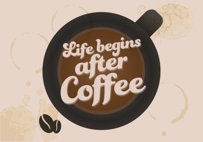 دانلود وکتور این زندگی پس از شروع قهوه شروع می شود طراحی برای والدین عاشق قهوه مناسب است همکاران و دوستان