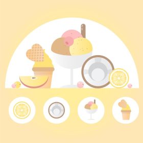 دانلود وکتور عناصر غذایی طراحی شده برای برچسب پوستر کارت تبریک وب سند و سایر سطوح تزئینی