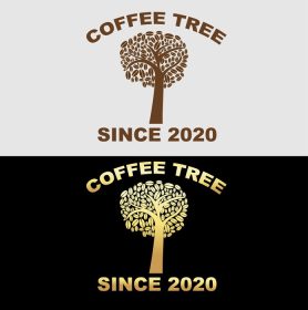 دانلود وکتور لوگوی قالب طرح درخت قهوه