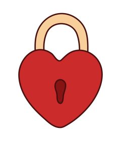 دانلود وکتور قلب با شکل قفل