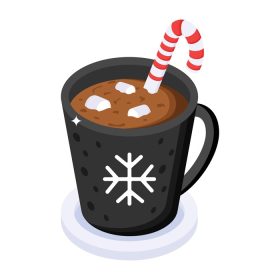 دانلود وکتور قهوه سرد کریسمس
