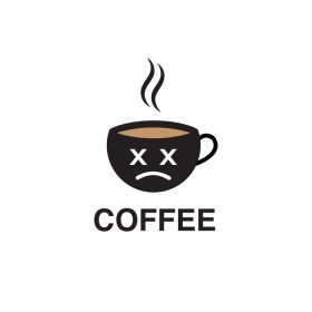 دانلود وکتور وکتور قالب طراحی لوگو قهوه