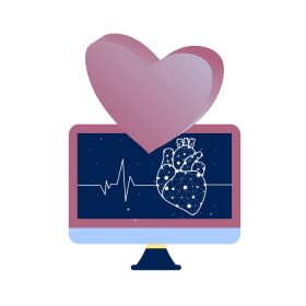 دانلود وکتور چکاپ قلب ایزومتریک روی صفحه اینترنت پزشکی