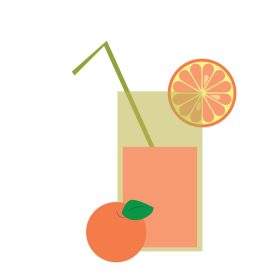 دانلود وکتور پرتقال مفهوم آب میوه کوکتل تابستانی