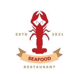 دانلود تصویر برداری وکتور گرافیک رستوران غذاهای دریایی خرچنگ