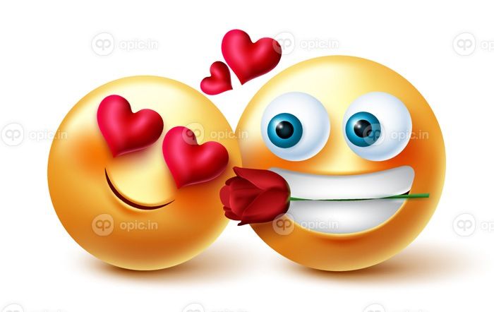 دانلود وکتور شکلک زوج طرح وکتور ولنتاین emojis d lovers