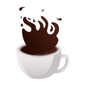دانلود وکتور نماد پاشیدن نوشیدنی فنجان قهوه