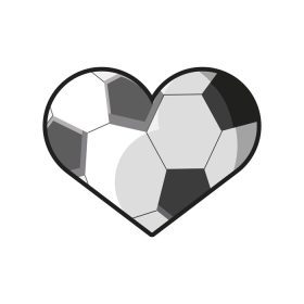 دانلود وکتور قلب به شکل توپ فوتبال
