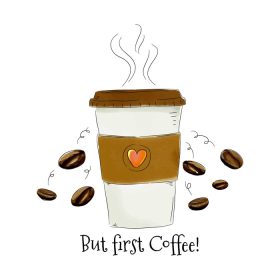 دانلود وکتور فنجان قهوه آبرنگ برای استفاده در روز قهوه