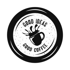 دانلود وکتور نوشته نوشیدنی قهوه در مهر با فنجان