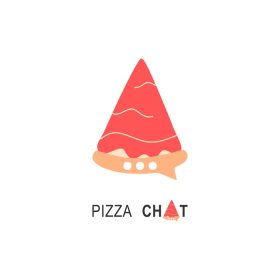 دانلود وکتور لوگوی چت پیتزا برای بسته بندی کافه و منوی رستوران سریع