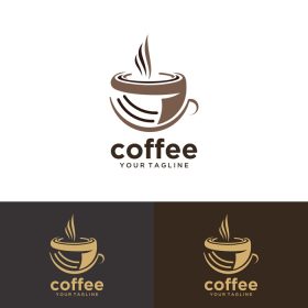 دانلود قالب طراحی لوگو وکتور قهوه