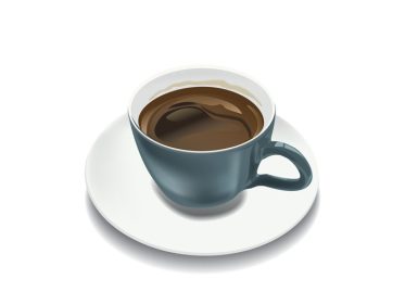 دانلود وکتور فنجان قهوه در تصویر وکتور گرافیکی