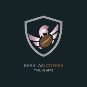 دانلود وکتور طرح لوگوی سپر قهوه اسپارتان برای برند یا