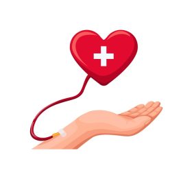دانلود وکتور اهدای خون انتقال خون با نماد قلب