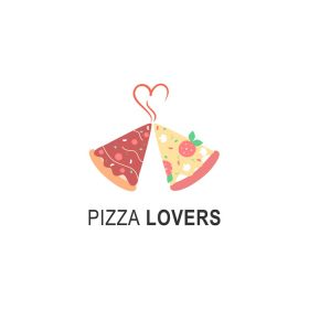 دانلود وکتور لوگوی عاشقان پیتزا برای بسته بندی کافه و منوی رستوران