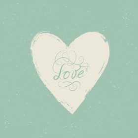 دانلود وکتور قلب عشق با خط نقاشی شده با دست نوشته شده به سبک یکپارچهسازی با سیستمعامل نماد روز ولنتاین پس زمینه تعطیلات طرح کارت پستال قدیمی