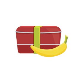 دانلود وکتور جعبه ناهار میوه سبزیجات کودکان شام ناهار نوشیدنی غذاها