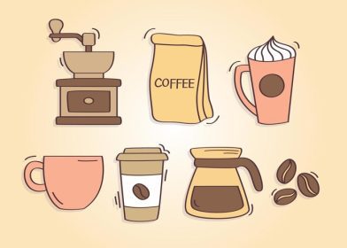 دانلود وکتور این منبع گرافیکی شامل انواع مختلفی از عناصر قهوه طراحی شده با دست مانند فنجان و آسیاب مناسب برای استفاده برای وب و چاپ است. امیدوارم برای شما مفید باشد.