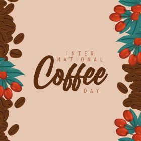 دانلود وکتور کارت روز قهوه بین المللی
