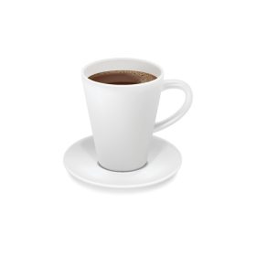 دانلود وکتور فنجان قهوه نوشیدنی داغ با فوم و بخار بوی نوشیدنی نمای بالا