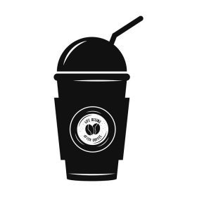 دانلود وکتور نوشیدنی قهوه با حروف قابلمه پلاستیکی یخی