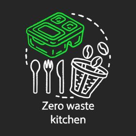 دانلود وکتور بدون زباله آشپزخانه و شیوه زندگی سازگار با محیط زیست ارگانیک
