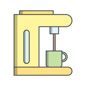 دانلود وکتور قهوه ساز وکتور آیکون علامت نماد وکتور تصویر برای مصارف شخصی و تجاری نماد تمیز ظاهر مد روز