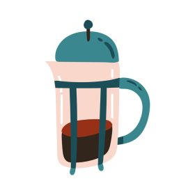 دانلود وکتور قهوه جوش نوشیدنی کتری قهوه آیکون سبک فرم رایگان